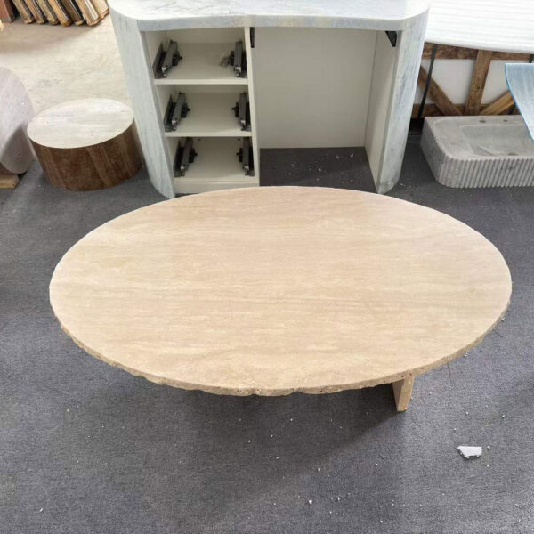 Natural Edge Travertine Coffee Table
